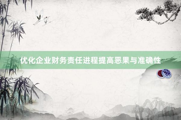 优化企业财务责任进程提高恶果与准确性